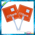 plastic hand fan with full priting, square shape advertising fan